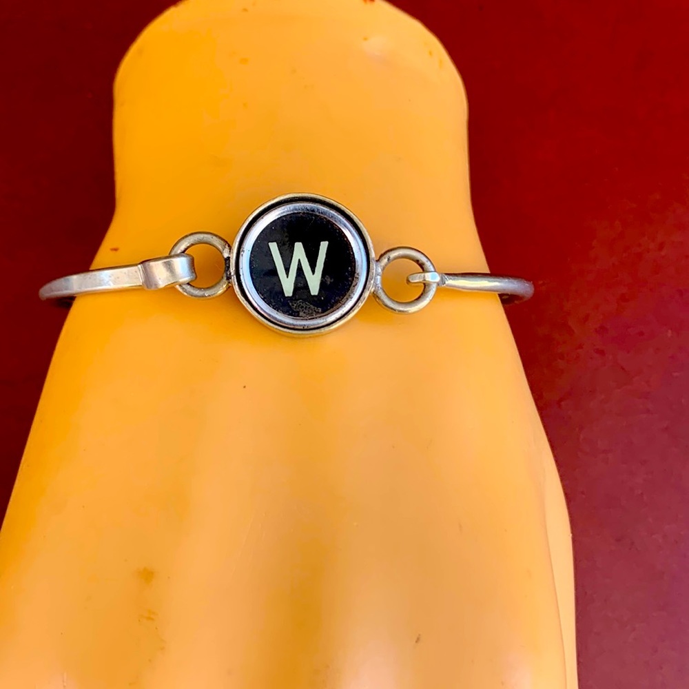 W typewriter key bracelet
